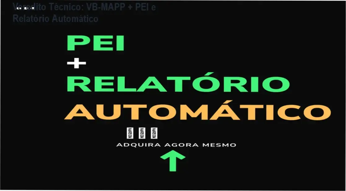 VB-MAPP + PEI de Caio Gomes: visão interna da planilha de automação de relatórios