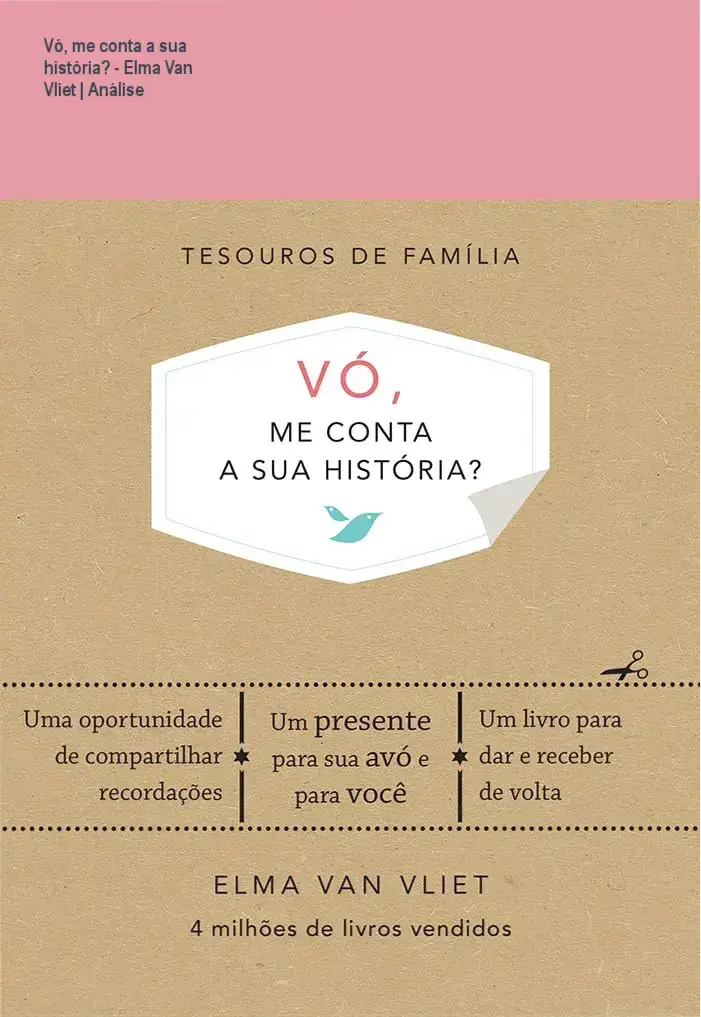 Capa do livro Vó, me conta a sua história de Elma Van Vliet para resgate de memórias familiares