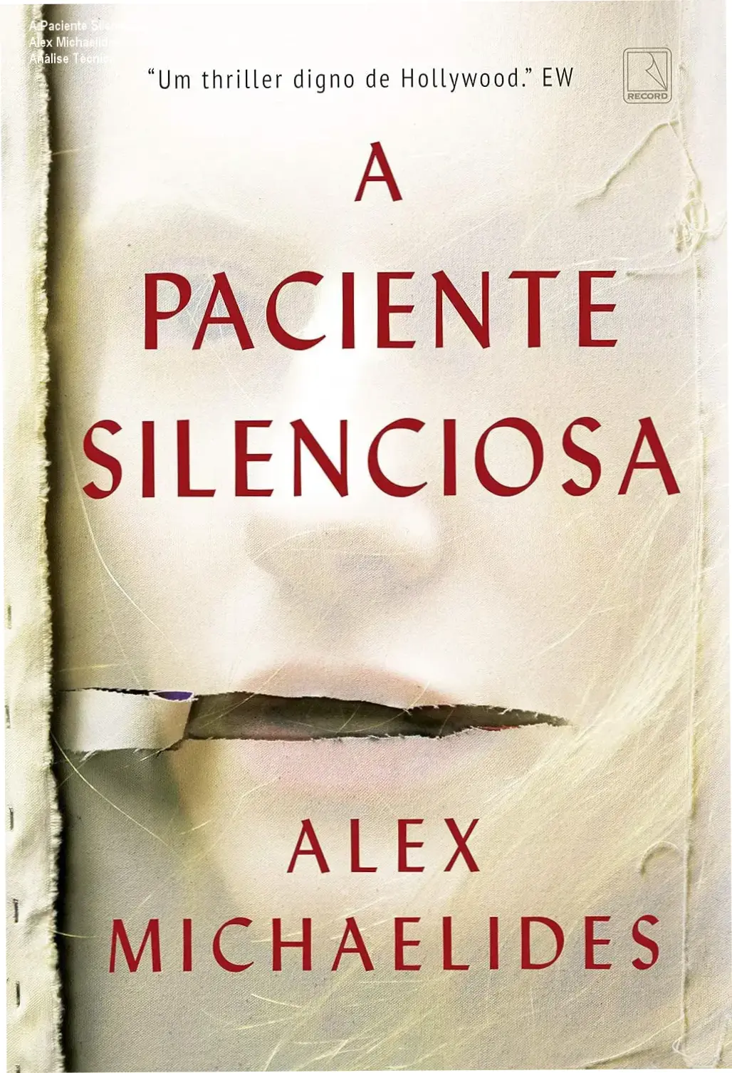 Capa do livro A Paciente Silenciosa de Alex Michaelides em formato ebook