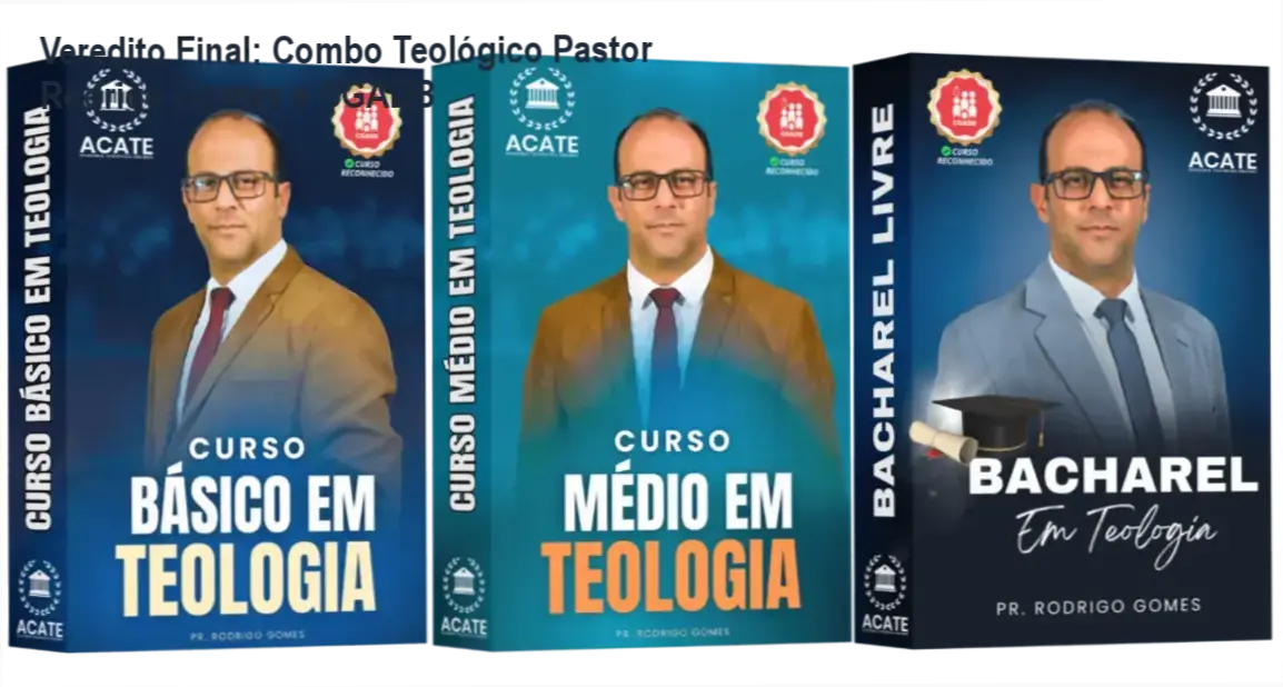 Veredito Final: Combo Teológico Pastor Rodrigo Gomes e CGADB 1 Combo Teológico Pastor Rodrigo Gomes: visão interna da plataforma e módulos de estudo