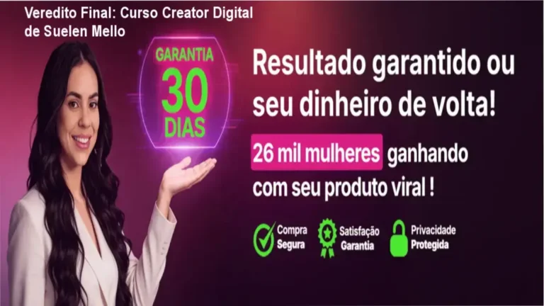 Suelen Mello Curso Creator Digital bastidores e funcionamento da plataforma