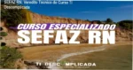 Curso SEFAZ RN TI Descomplicada do fe.fiscal mostrando a visão interna da trilha de estudos