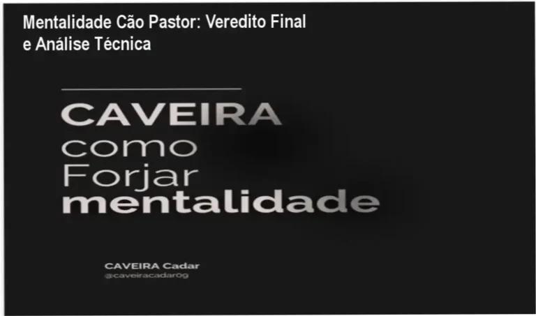 Mentalidade Cão Pastor Ronald Cadar bastidores do treinamento e metodologia