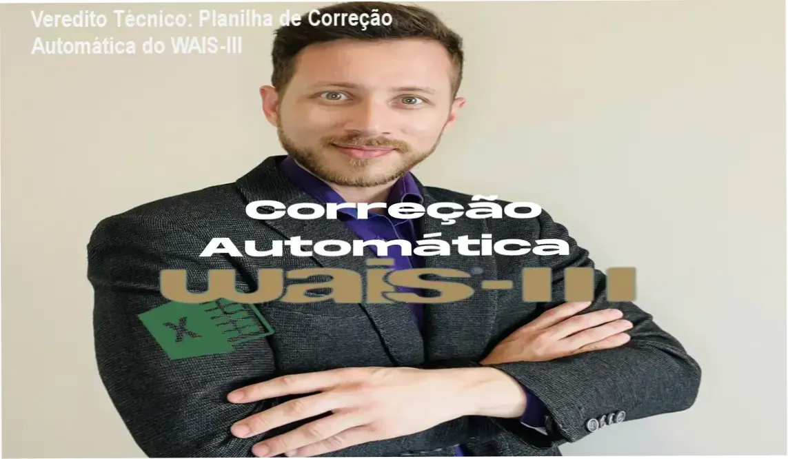 Planilha de Correção Automática do WAIS-III de Caio Moura demonstrando a interface de funcionamento interno