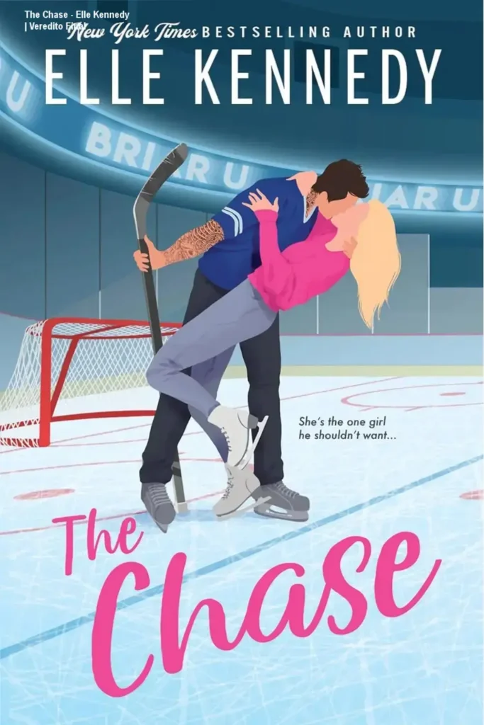Capa do eBook The Chase de Elle Kennedy, romance universitário de hóquei