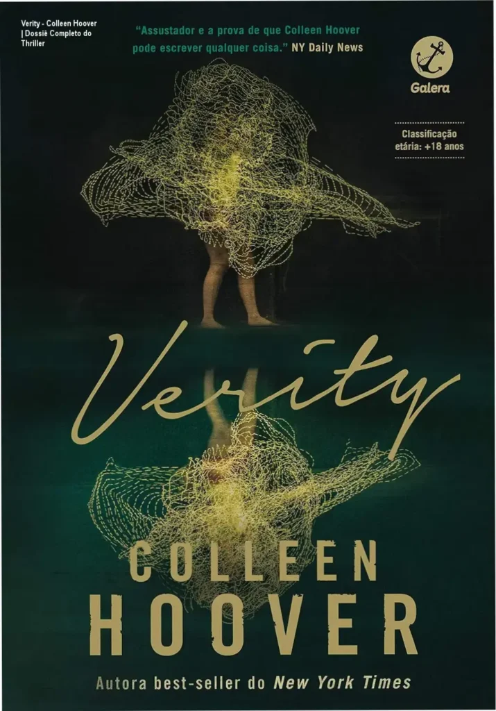 Capa do ebook Verity de Colleen Hoover exibida em dispositivo Kindle